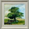 Expressive Impasto Landscape Painting of Oak Tree - Image 2