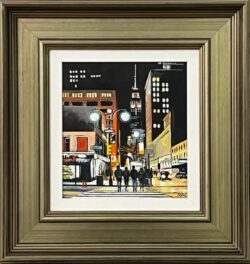 Figures at Empire State Building New York Night