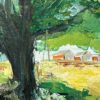 Expressive Impasto Landscape Painting of Oak Tree - Image 8