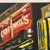 Oxford Street in London at Night with Figures & Red Bus - Image 20