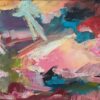 Pink & Turquoise Abstract Expressionist Painting - Image 4
