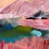 Pink & Turquoise Abstract Expressionist Painting - Image 6