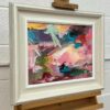 Pink & Turquoise Abstract Expressionist Painting - Image 14