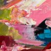 Pink & Turquoise Abstract Expressionist Painting - Image 18