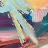 Pink & Turquoise Abstract Expressionist Painting - Image 19