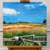 Painting of Lancashire Fields in English Countryside - Image 4