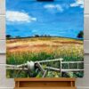 Painting of Lancashire Fields in English Countryside - Image 6