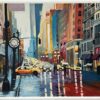 High Quality Print of New York Rain III Painting by leading British Urban Artist - Image 3