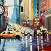 High Quality Print of New York Rain III Painting by leading British Urban Artist - Image 2