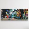 New York City Panoramic Street Scene with Limousine and Neon Lights in the Rain - Image 3