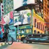 New York City Panoramic Street Scene with Limousine and Neon Lights in the Rain - Image 15