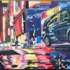 Neon Reflections in the New York City Rain by Contemporary British Urban Artist - Image 3