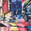 Neon Reflections in the New York City Rain by Contemporary British Urban Artist - Image 8