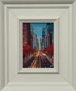 Chrysler View New York City Miniature Urban Landscape Art