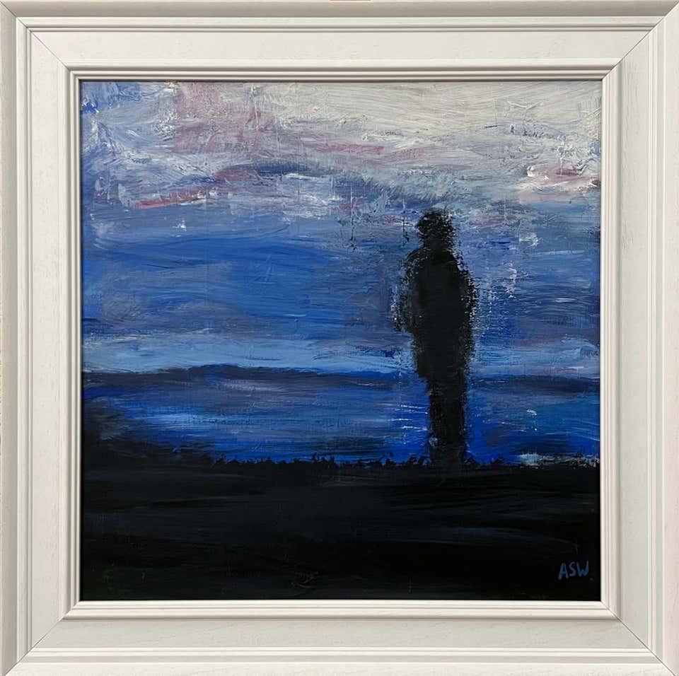Man on the Hill Original Painting "Contemplation"