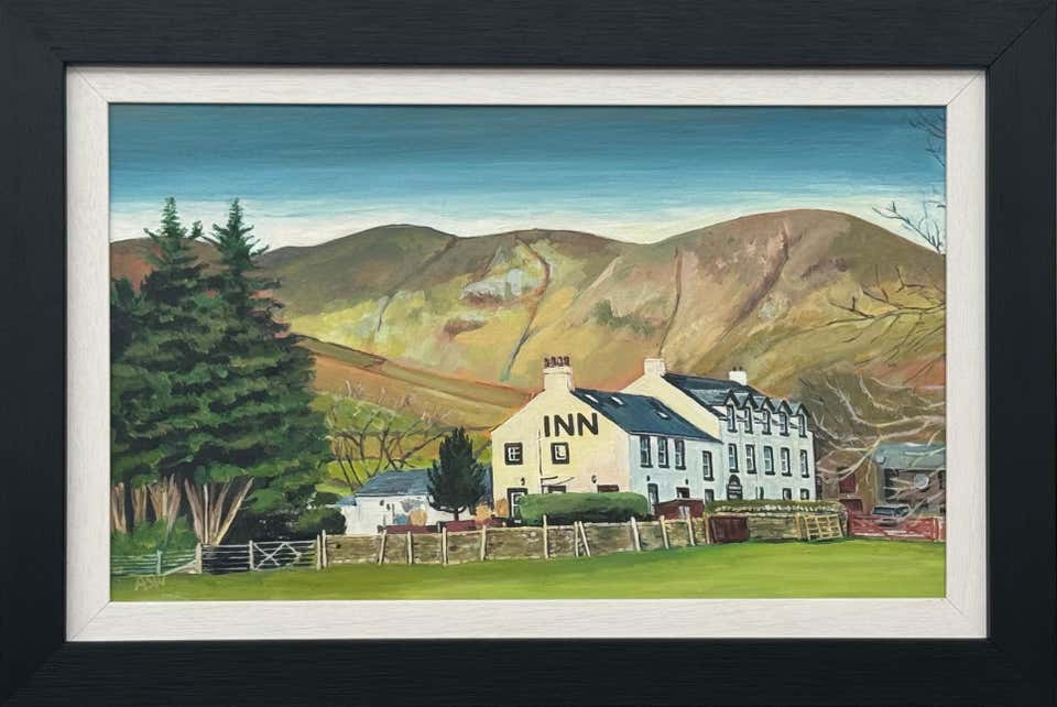 Painting of the Wasdale Head Inn in Lake District England